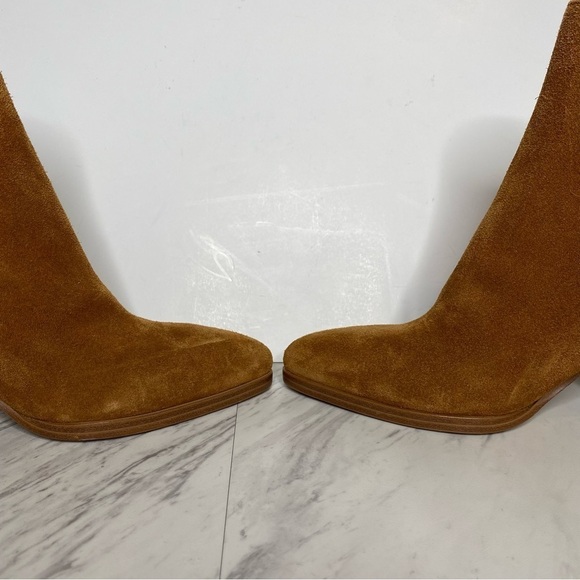 Marc Fisher Alva Brown Suede Bootie 9 1/2 M - Picture 6 of 14